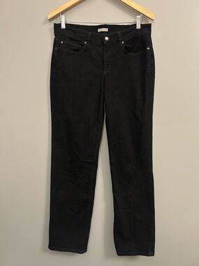 Eileen Fisher Black Straight-Leg Jeans Size 10